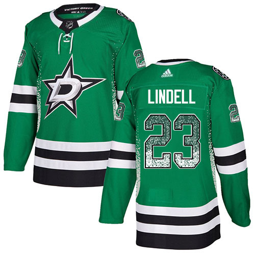 Adidas Men Dallas Stars 23 Esa Lindell Green Home Authentic Drift Fashion Stitched NHL Jersey